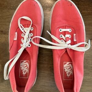 Vans Women's Canvas Low-Top Sneakers in Coral